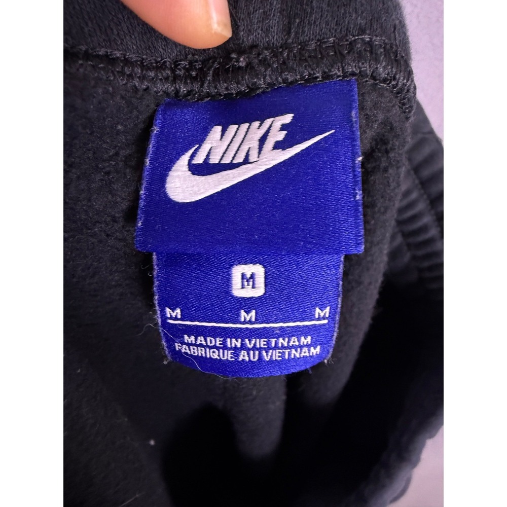 Nike Mens M Black Joggers Gym Workout Swoosh Club Fleece Sweatpants - Picture 6 of 10